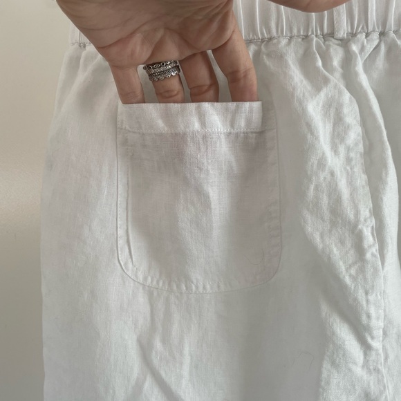Like New Quince White Linen Pants. Size Medium - Picture 4 of 8